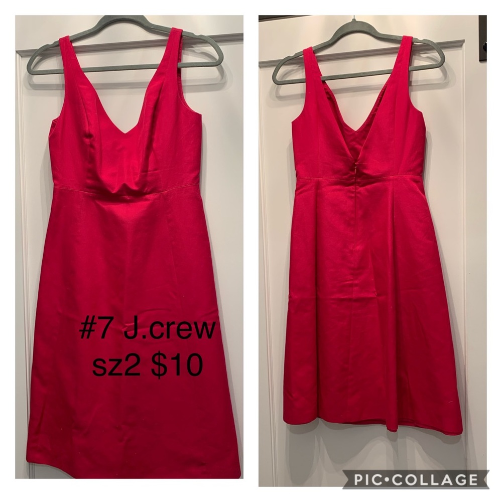 magenta double “v” dress